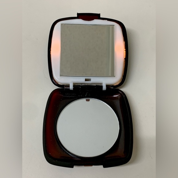 Mid Century Vintage Double Mirror Clamshell Illuminating Compact Vanity - Picture 9 of 16